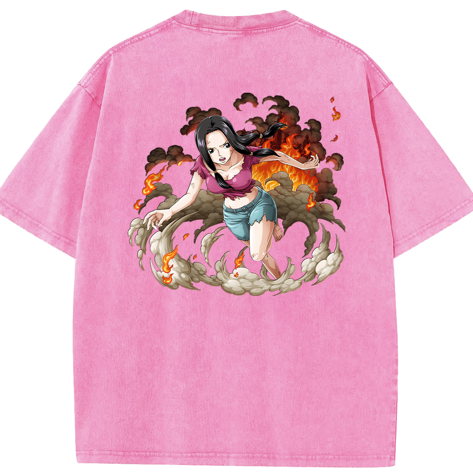 ワンピース ニコ・ロビン ONE PIECE Nico Robin 綿100% ヴィンテージ風 半袖Tシャツ（背面プリント）